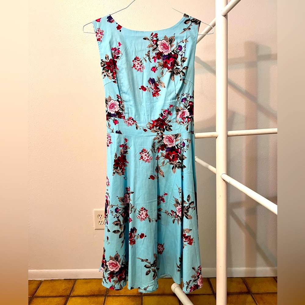OWIN Women's Vintage 1950's Floral Garden Rockabilly Party Cocktail Dress NWT